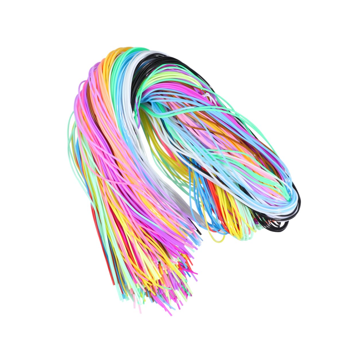 Operitacx Bunte PVC Strickkordel 1,8mm 1m Je Stück 400 Stück im 2 Stück-Pack zum Basteln von Armbändern Schlüsselringen und Schnur für Ketten Zufällige Farbe