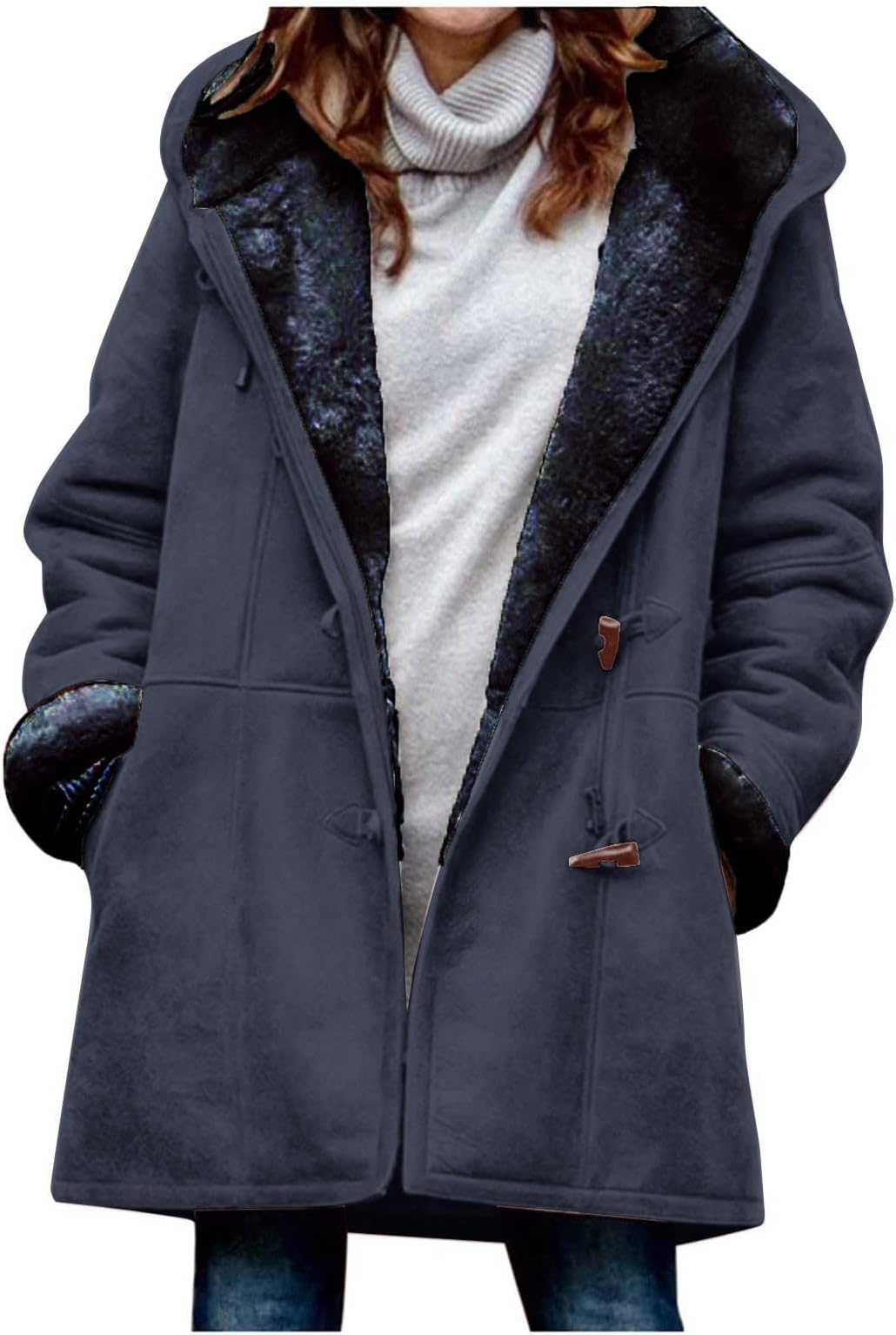 FQZWONGWinter Coats For Women Warm Clothes Fleece Sherpa Lined Jackets Fashion Hoodies Casual Fuzzy Outerwear