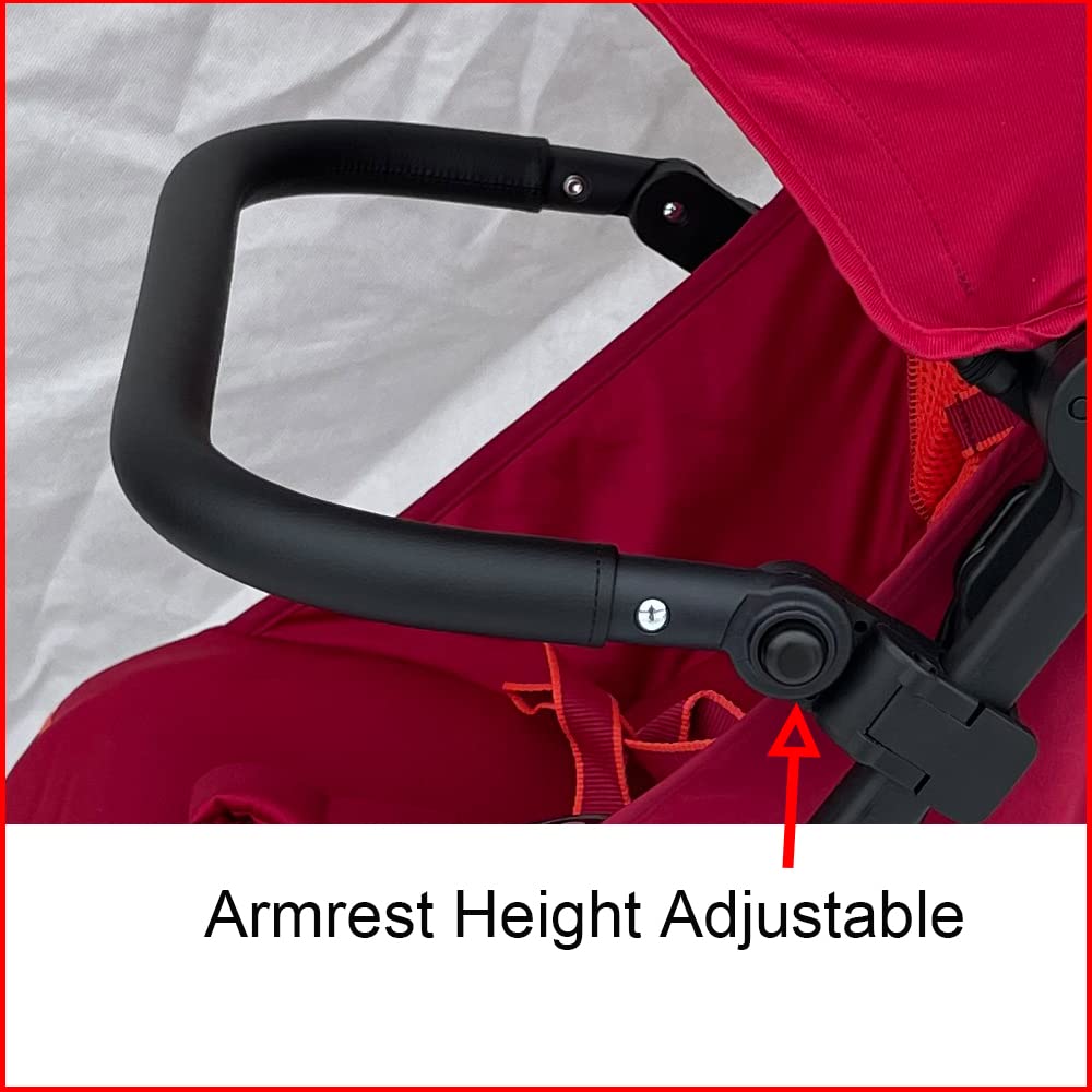 Barre de pare-chocs pour accessoires de poussette de bébé, Protège-mains, accoudoir en cuir PU anti-rayures compatible avec la poussette Cybex Libelle