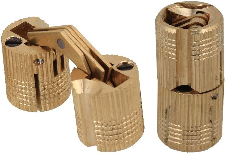 Blасk Frіdау 🔥 4PCS Hidden Invisible Concealed Copper Barrel Hinge 12mm for DIY Wooden Door (12mm)