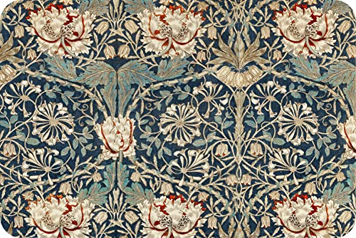 William Morris - Glass Worktop Protector/Saver | Extra Large Cutting Board by Pearl Glass (60 x 40cm, Honeysuckle Design)