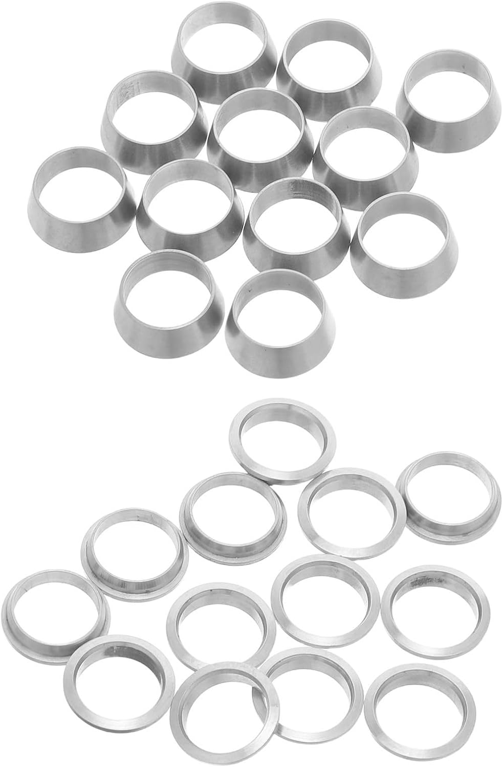BESPORTBLE Double Ferrule Compression Fitting 12pcs Stainless Steel 3/8 Od High Strength Leakproof Connection for Tubes and Pipes for Food Processing and High Pressure Systems