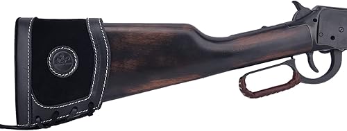 Miniatura 9 de Tas Trost Almohadilla de retroceso de pistola para rifles, escopetas, pistola de tiro resbalón en la reducción de retroceso de cuero (negro)