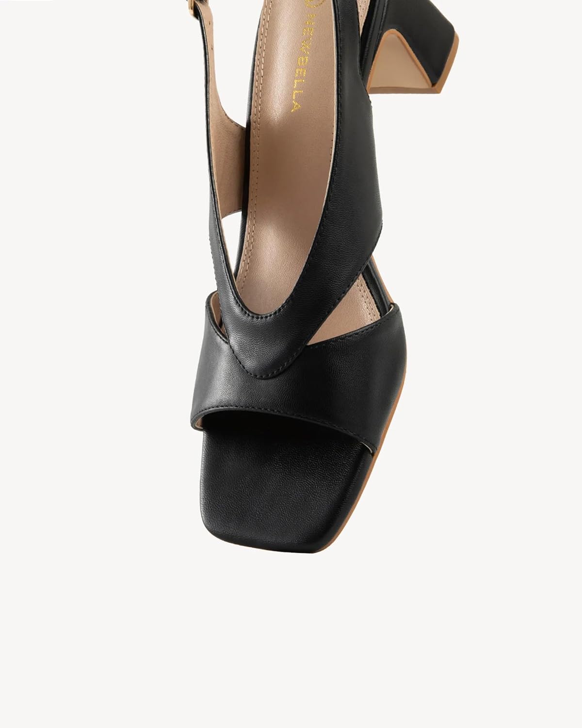 NEWBELLA Women's Square Toe Heeled Sandals - Slingback Strap Dress Shoes for Work Commute & Summer Outfits - Image 2