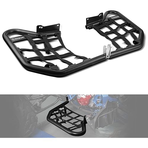NICECNC Nerf Bars Foot Peg Heel Guard Nerf + Nets Compatible with Yamaha Raptor 700R 700 2006-2026