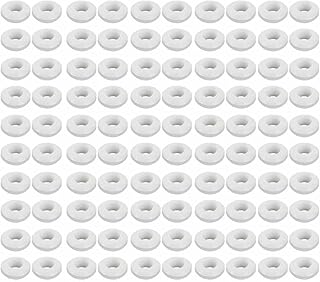 Tool parts 100pcs Double Side Rubber Grommet Eyelet Ring Wire Gasket White 7mm Inner Dia