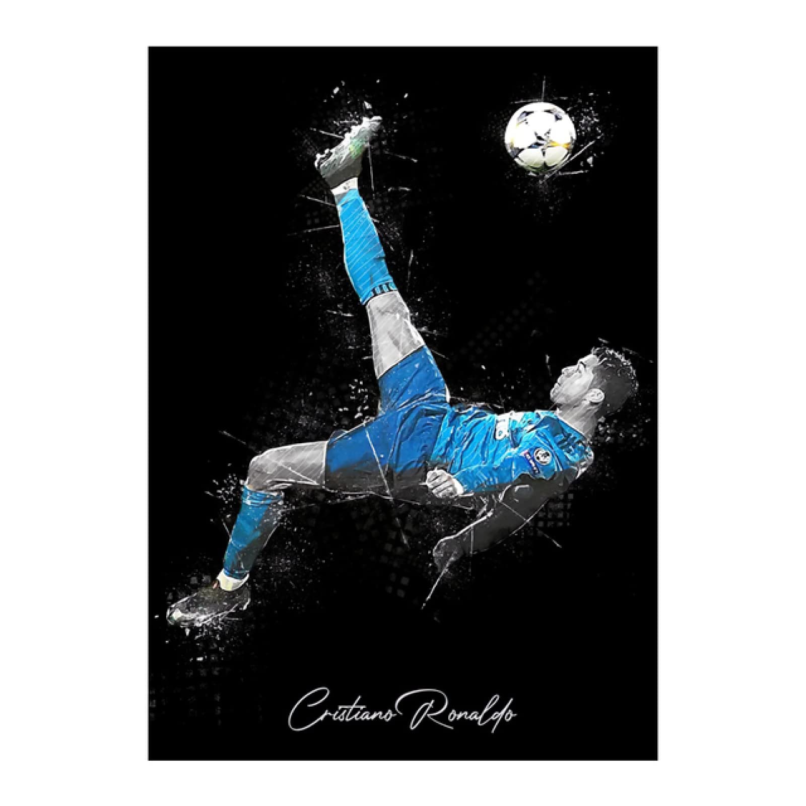 BDHcdfAJGf Cristiano Ronaldo Murale Art Football Star Affiches et Gravures Artiste Sportif Toile tableau Peinture Murale Tableaux Salon Decoration de La Maison 40x60cmx3 Sans Cadre