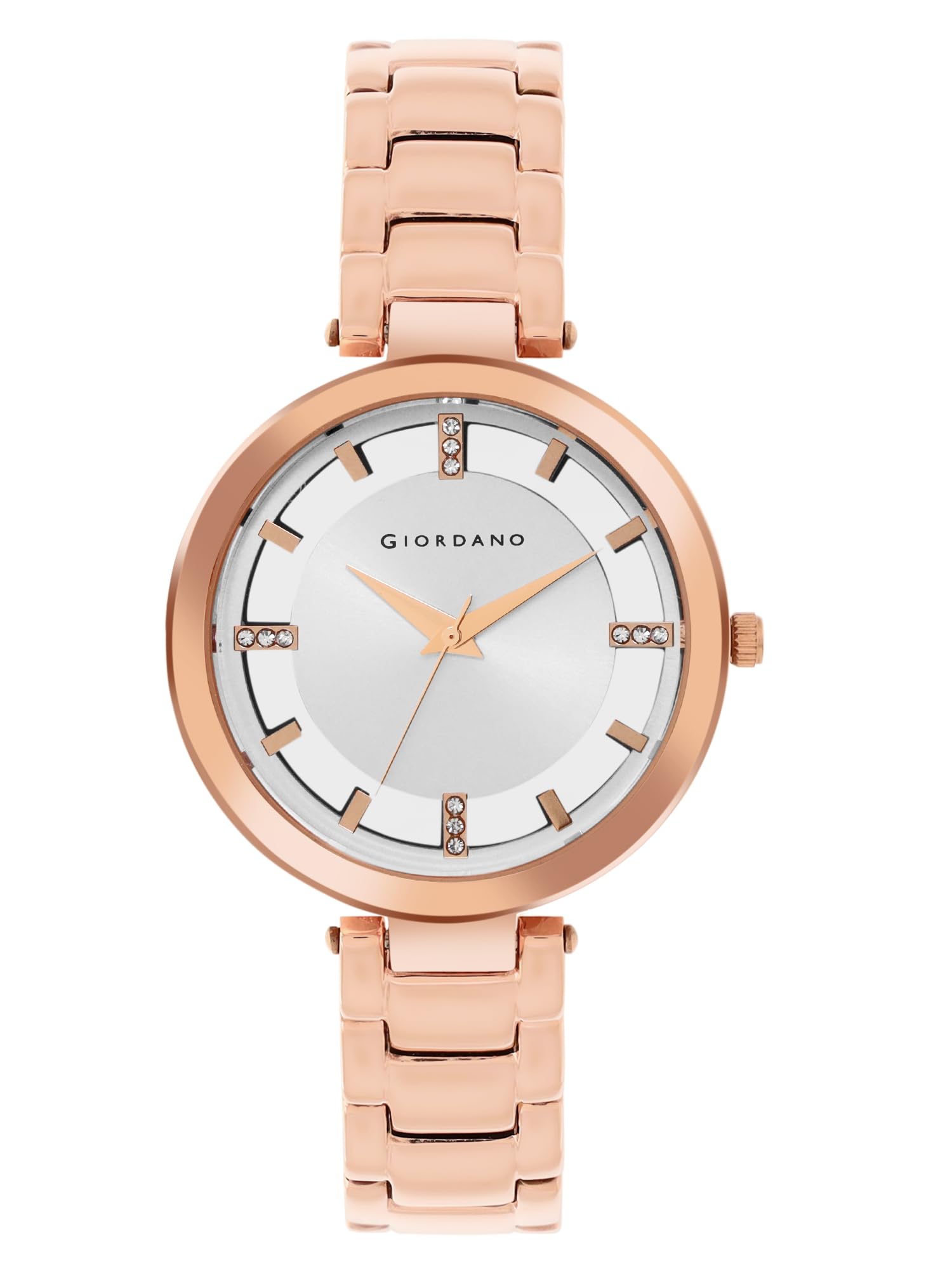 Giordano Analog Stylish | Trendy Wrist Watch for Women Water Resistant Fashion with See Through Classy Dial and Rosegold Strap - GD4207 (B0CK2MTFJR) Amazon Price History, Amazon Price Tracker