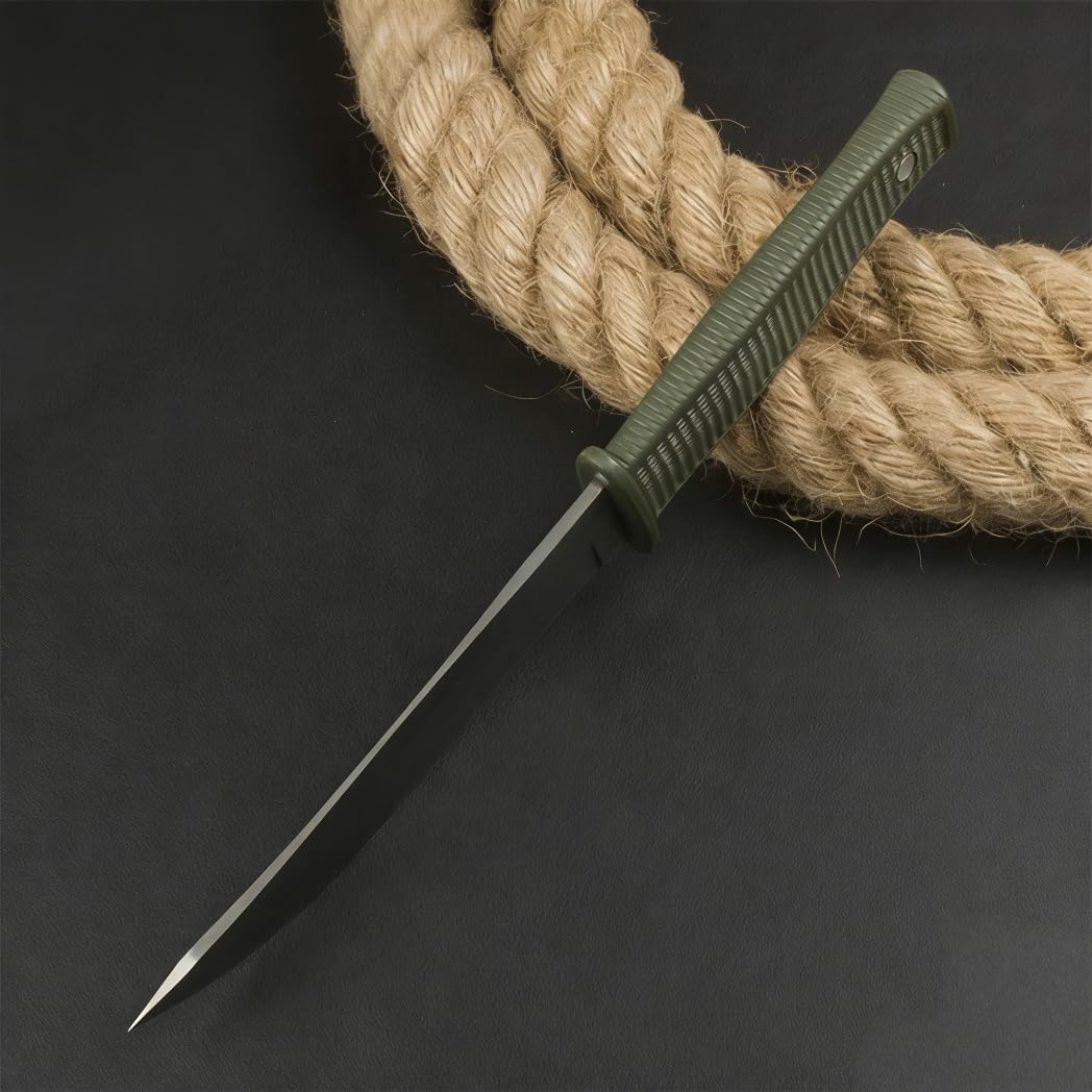 Generico TEERMA VT7 Forgiatura integrata fixed blade Coltello multiuso, Utilizzato principalmente per campeggio, caccia, pesca, esplorazione della giungla, escursionismo