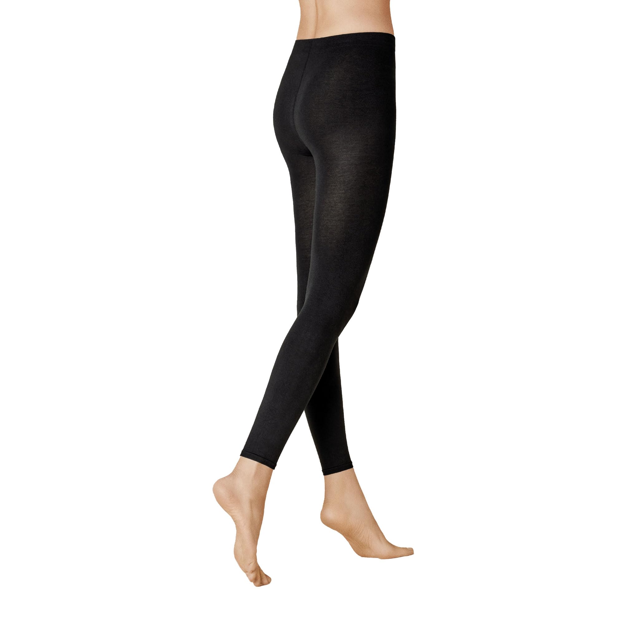 KUNERT Sensual Women's Leggings Cotton Soft Waistband 130 Denier, Black 0070, 14-16