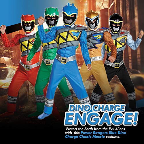 Disfraz Azul Power Rangers para Niños 7-8 miniatura 5