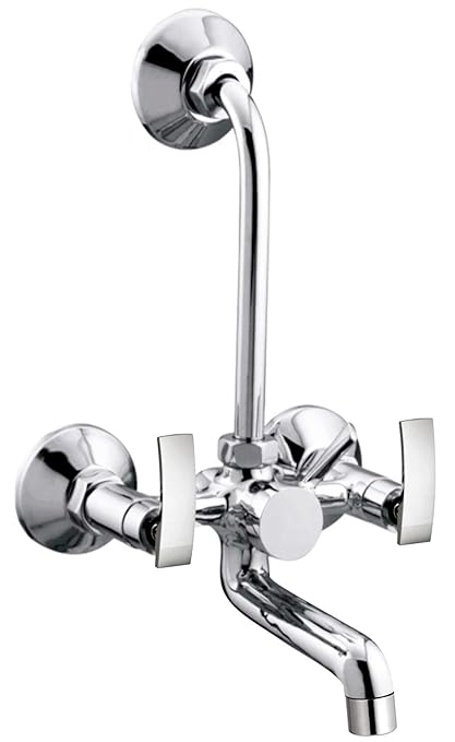 DRIZZLE Soft Wall Mixer 2in1 Tap Brass/Bathroom Water Mixture Faucet with L Bend/Foam Flow/Quarter Turn
