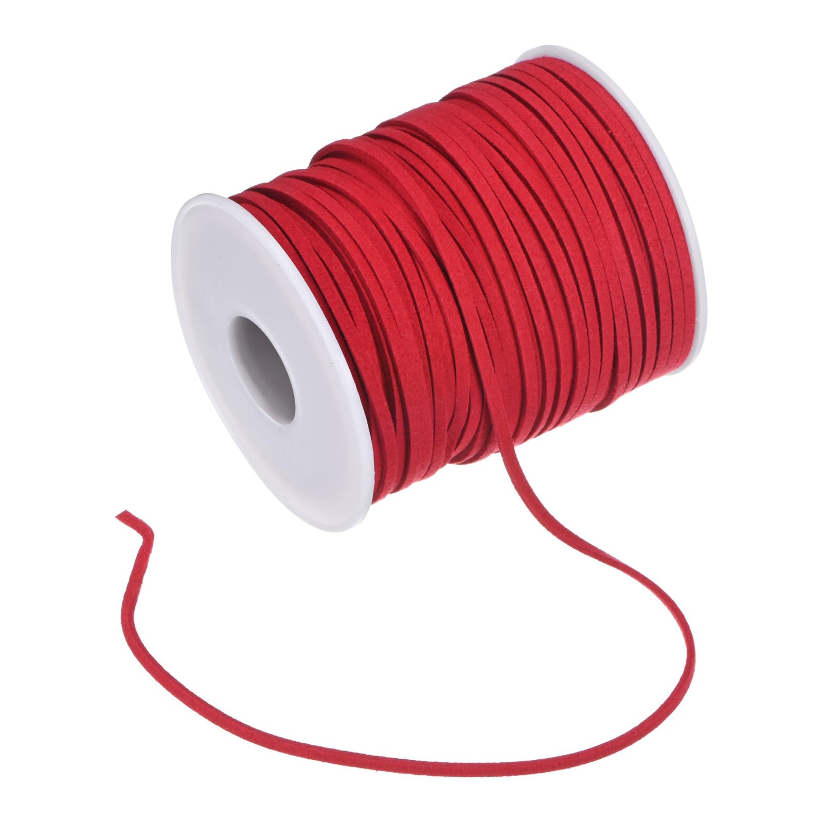 M METERXITY Faux Suede Leather Cord, 50 Yards 2.6mm Flat Suede Leather Lace, Faux Leather Cord