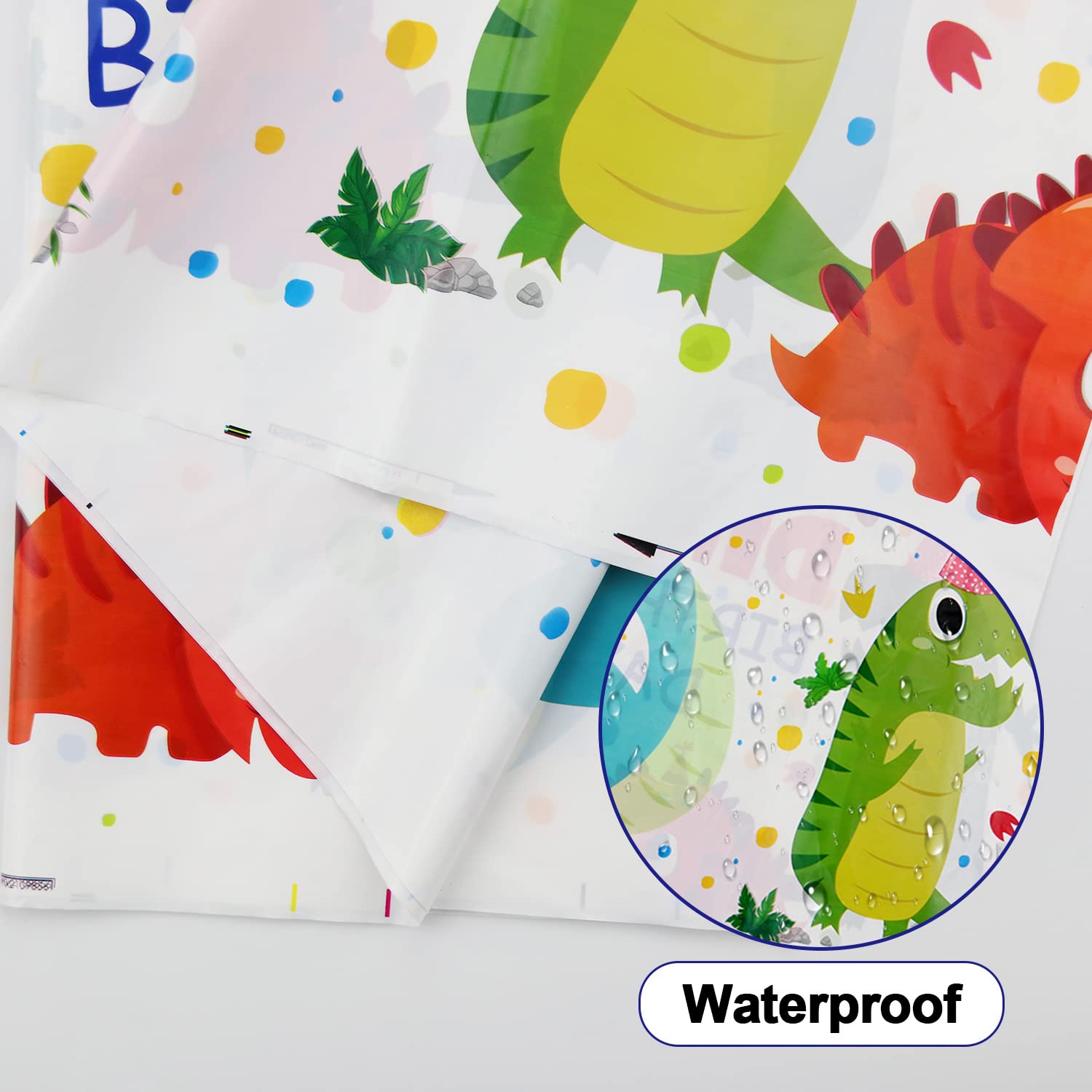 4 Dinosaurier-Tischdecken 220x130cm – Rechteckige Partydeko Für Dino-Geburtstag