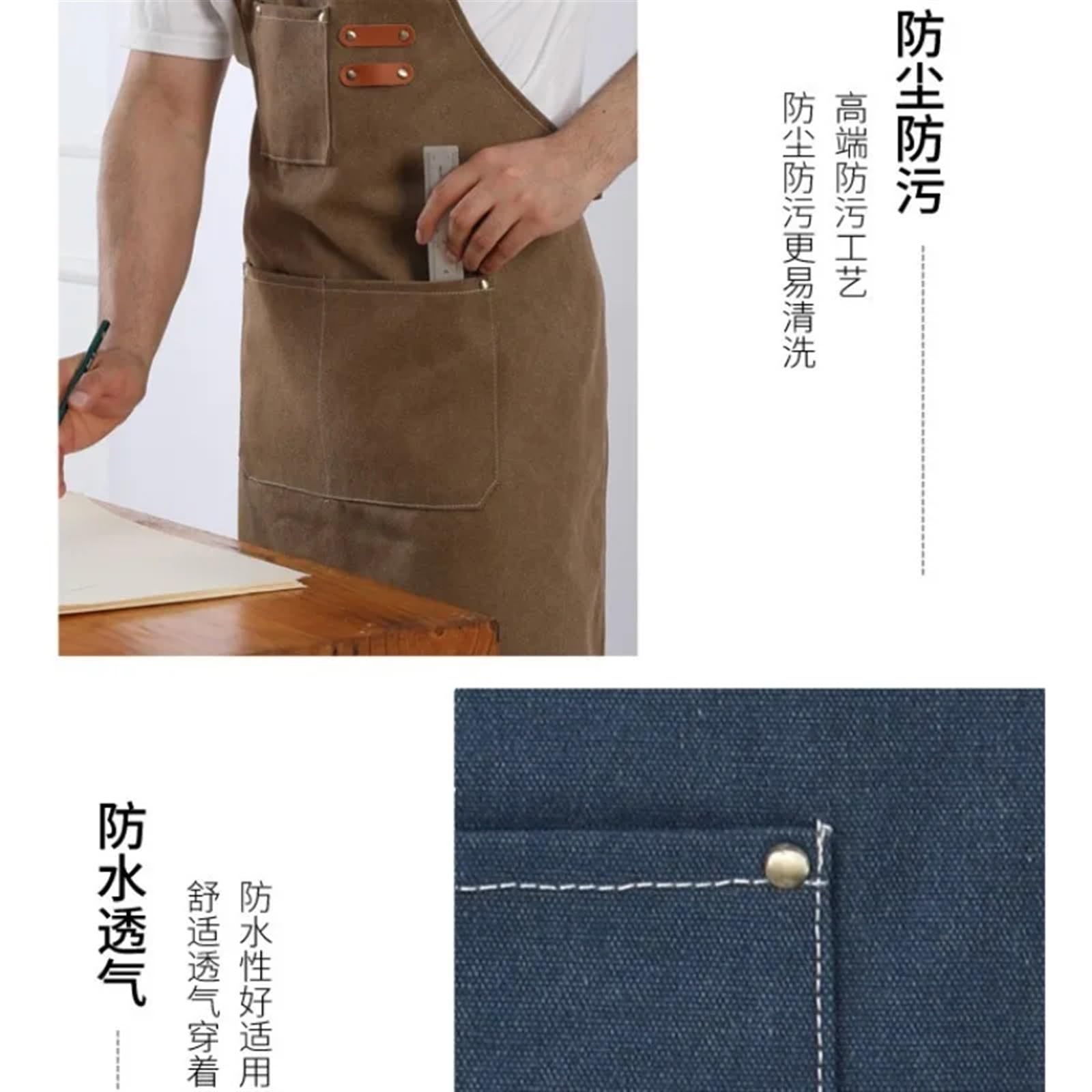Grembiule for attrezzi in tela con tasche
