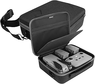 iEago RC Air 2S Custodia Rigida da Trasporto Impermeabile Borsa di Protettiva Portatile con Tracolla Regolabile per DJI Mavic Air 2 / Air 2S Drone, Telecomando, Batteria, Eliche e Accessori