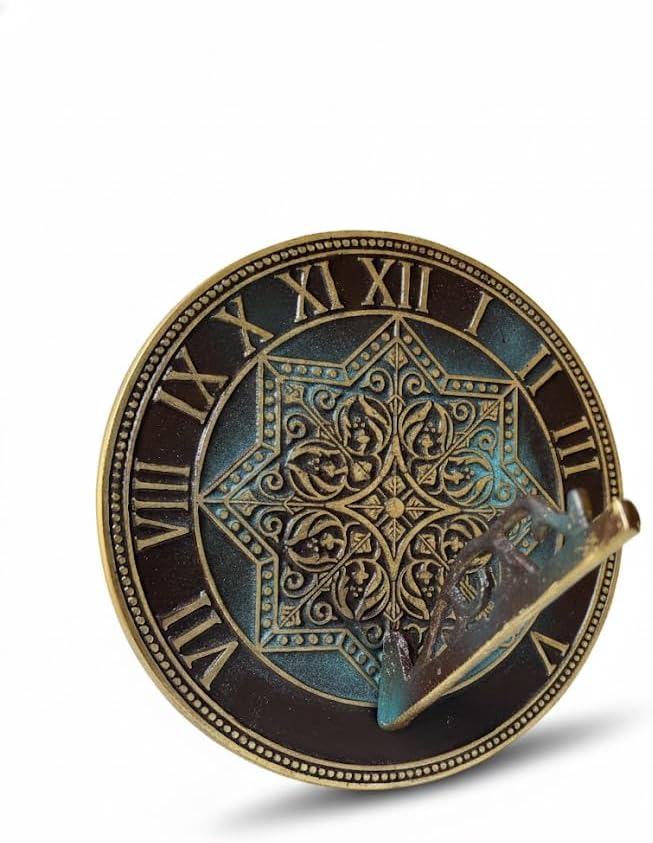 Solid Metal Gothic Sundial Garden Decor Ideal Birthday, Home and Garden
