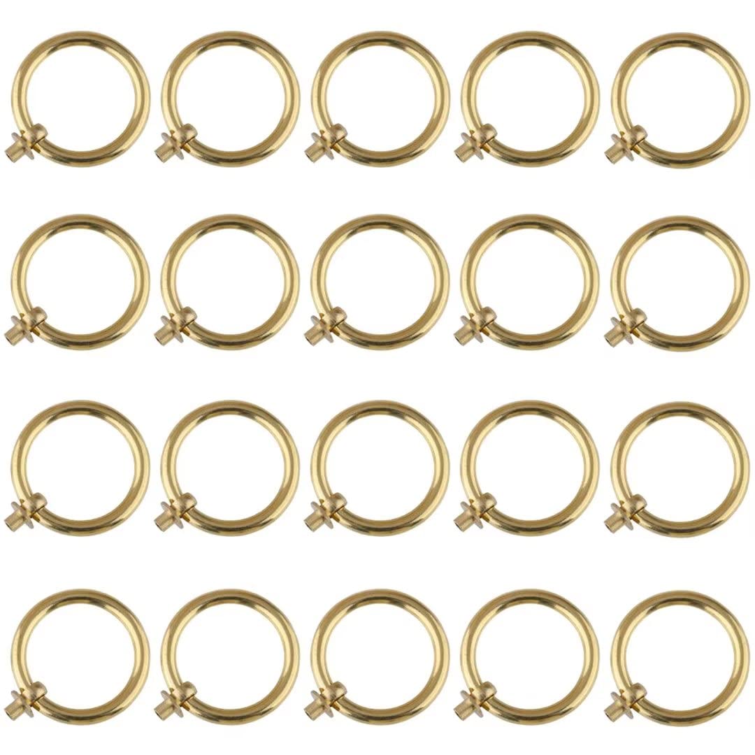 SBZIOJHDR Drawer pulls, 20 Pcs Pulls Handles for Cabinet Drawer Cupboard Wardrobe Single Hole and Knobs(Brass,30mm Diameter)