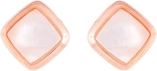Pendientes para Mujer en Aleación de Metal con Ojo de Gato Color Oro Rosa Acabado en Oro Rosa de 18k Cierre Presión Tamaño 10,4 x 10,4 mm Modelo Mosi