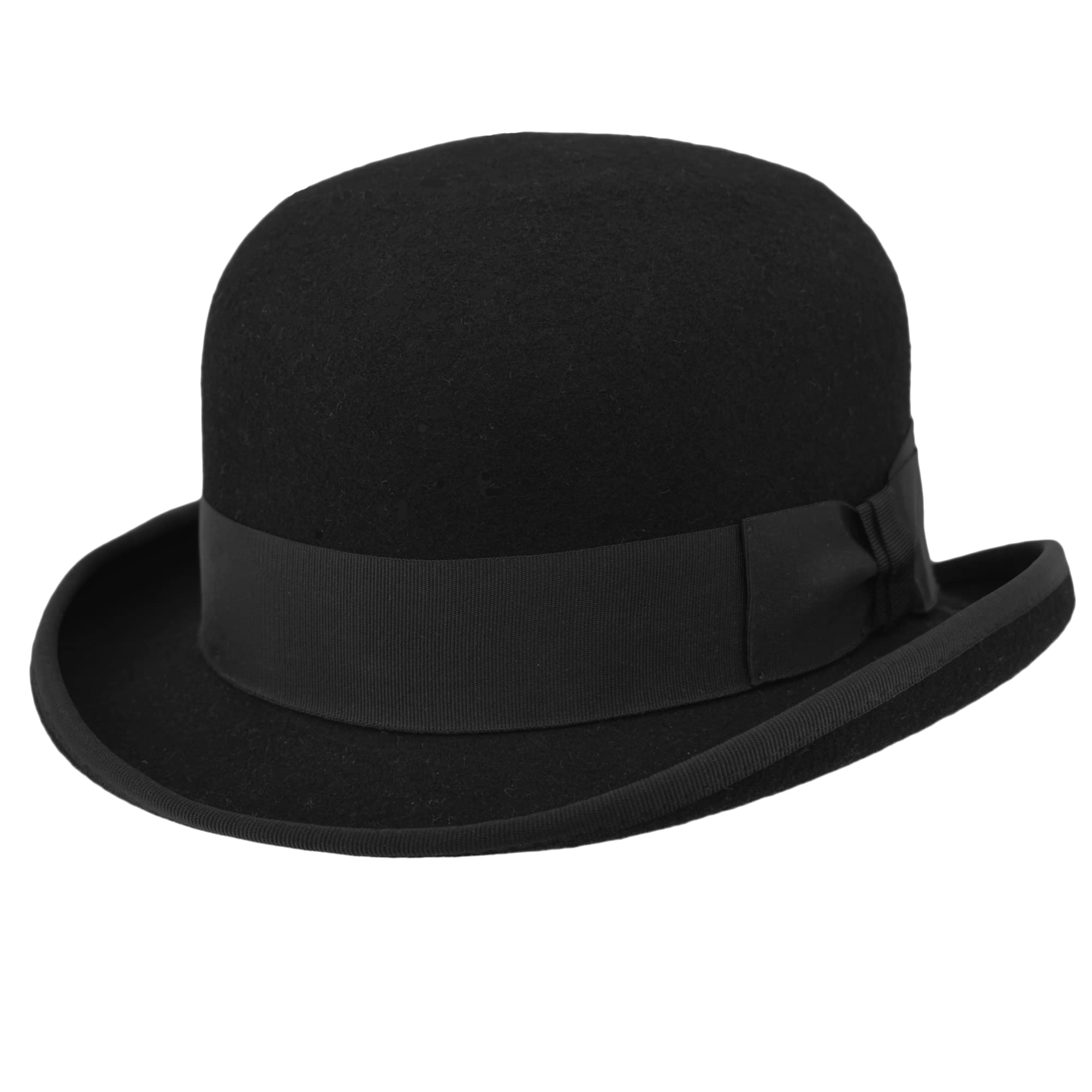 Melegari Cappello a Bombetta Feltro di Lana Modello Laurel & Hardy | Bombetta Inglese | Uomo Donna| Estate Inverno