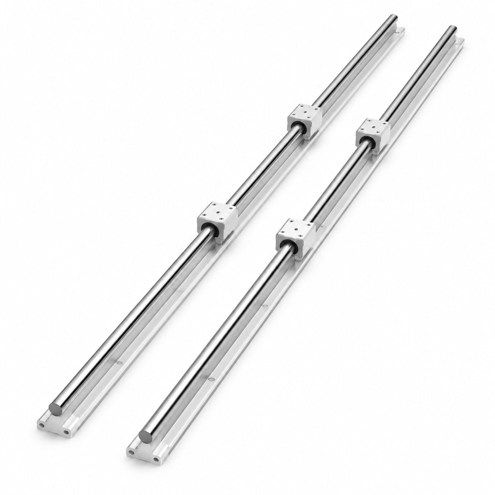 Rail de guidage linéaire, 2 rails et 4 blocs de roulement pour machine CNC, tour et imprimante 3D