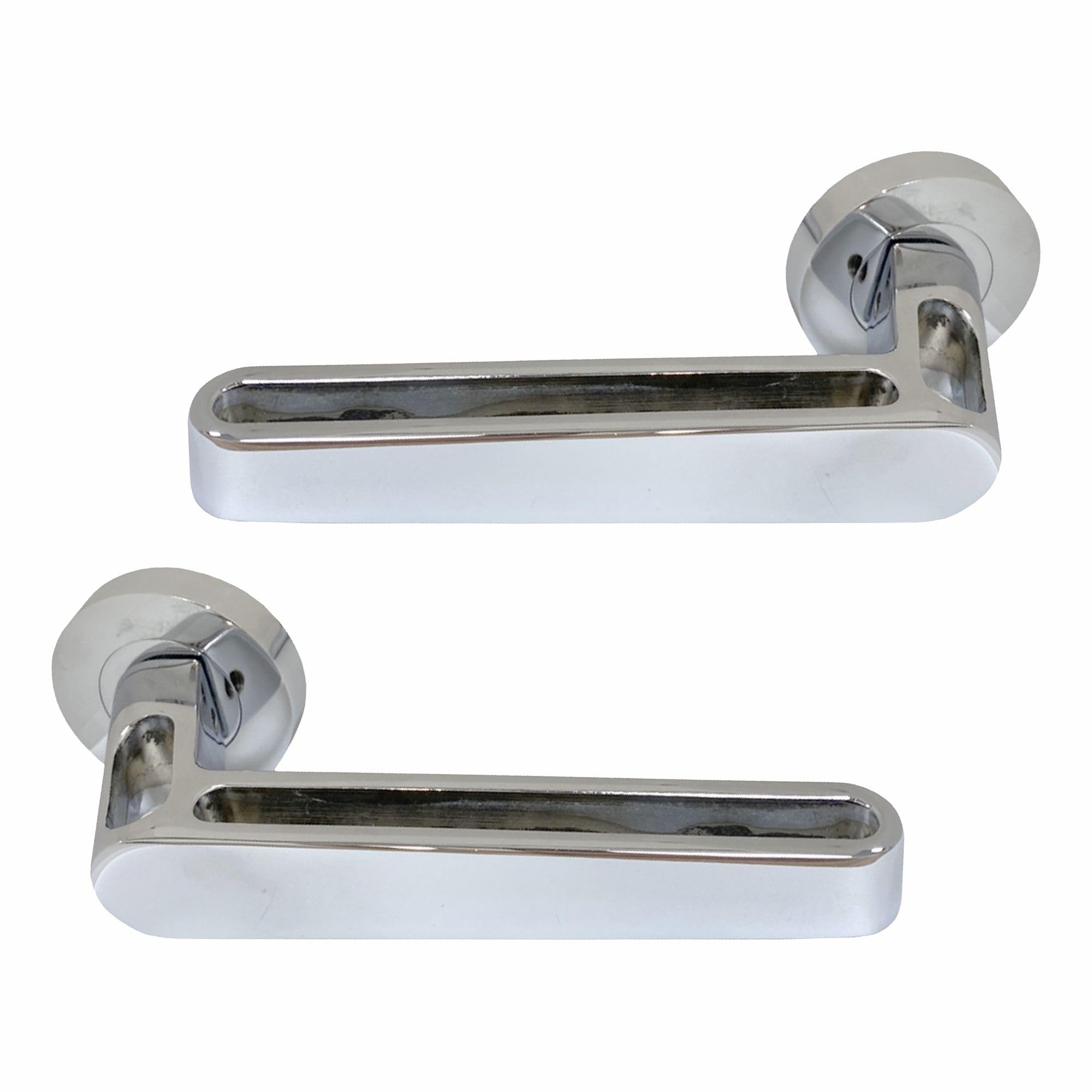 UAP Limited Uap Lyra Polished Chrome Internal Door Handles Pair- Premium Range Zinc Lever Design from B&Q