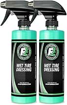 ExoForma Wet Tire Dressing Spray - Extremely High Shine Tire Dressing for That Wet Look - No Sling, Non-Greasy Silicone Formula with UV Protection - Easy to Apply, Minimal Cure Time - 16 fl oz, 2 Pack