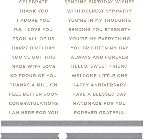 Miniatura 6 de Spellbinders Placa de lámina caliente/morir sentimientos, metal