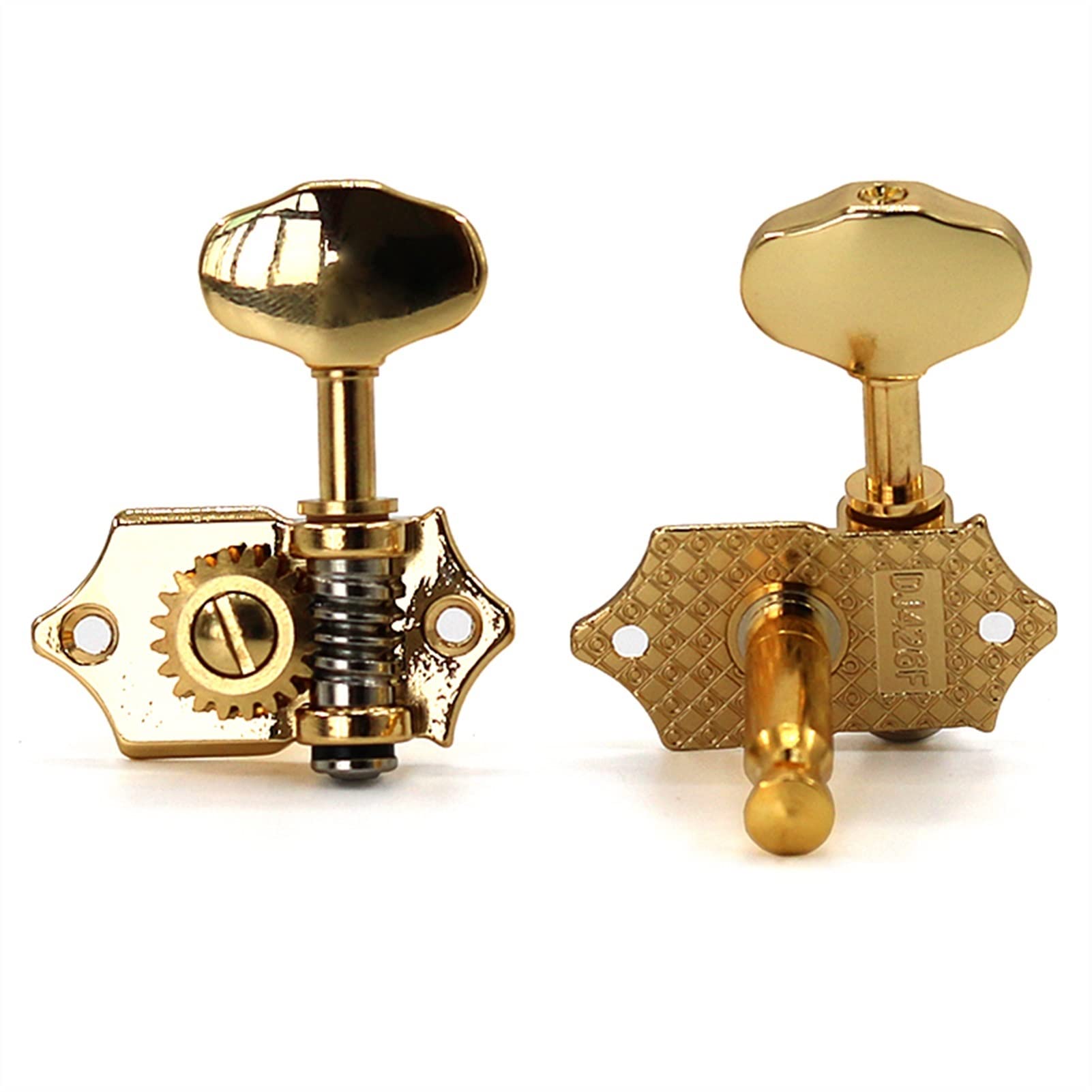 Mécanique Guitare Clés Chaîne De Guitare Folk Bouton Ouvert Argent Corps Quasi-knob String De Chaîne d'arbre