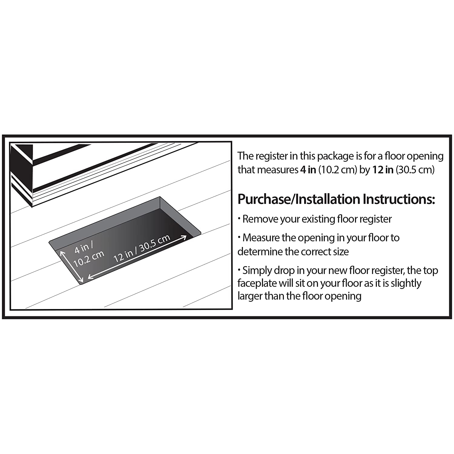 Decor Grates PL412-WH Lattice Floor Register, White, 4x12 Inches, White Finish - Image 2