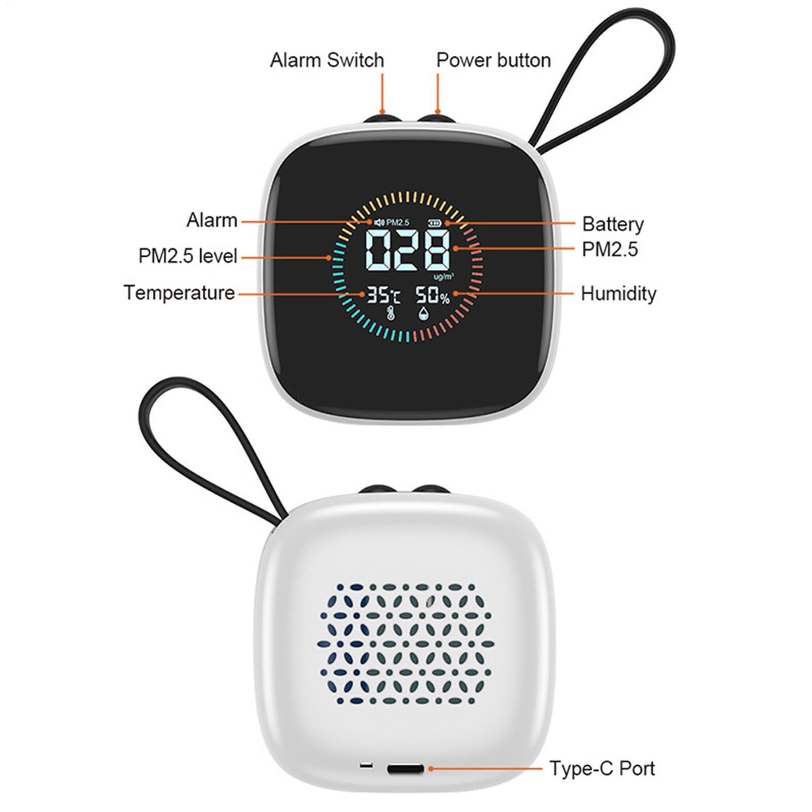 Monitor 'Aria PM2.5 Tester Qualità Aria Rilevatore Umidità E Temperatura