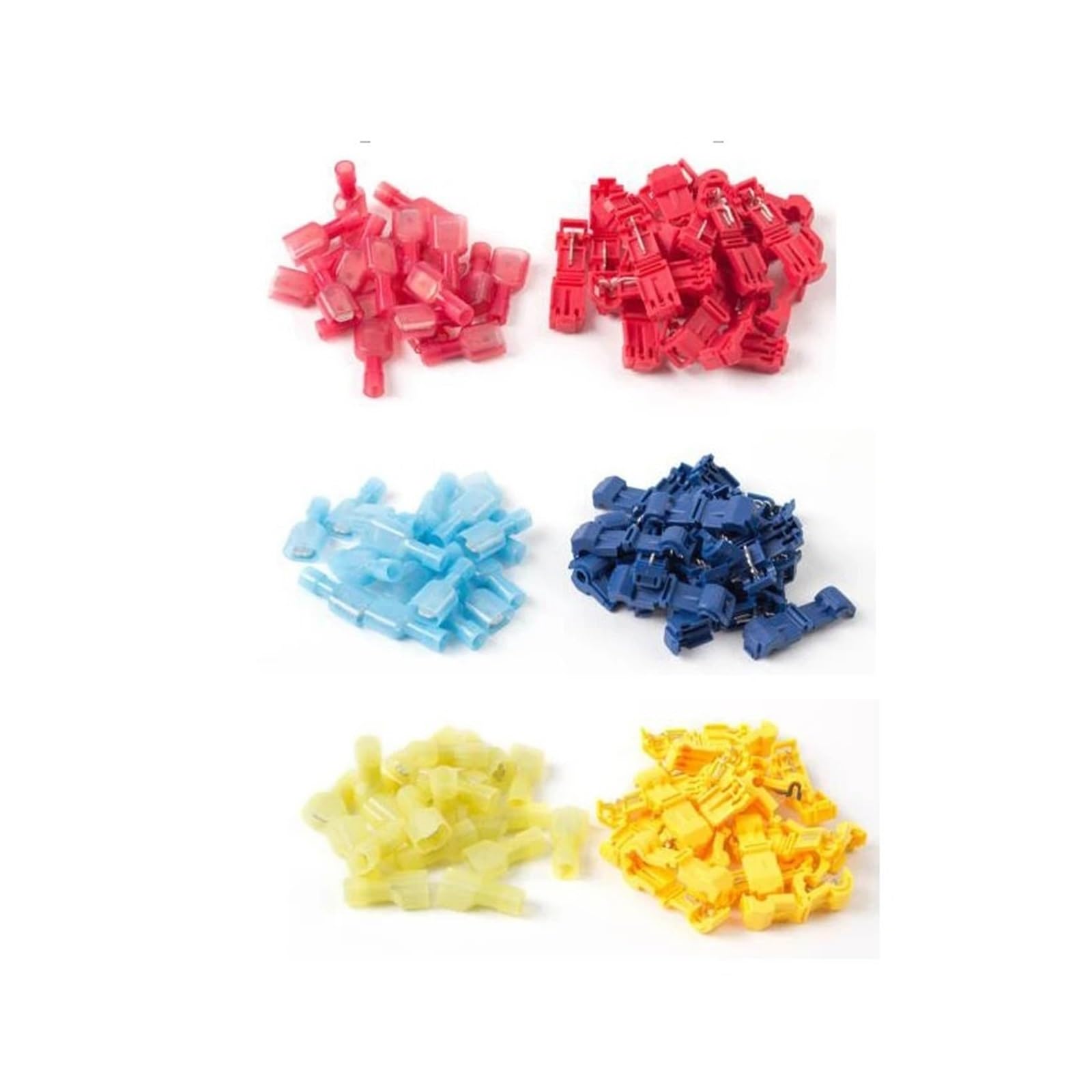 Elektrokabelverbinder, 22-10 AWG, Schnellverbinder, praktische Klemmen, Crimp, Rot, Blau und Gelb, 30 Stück