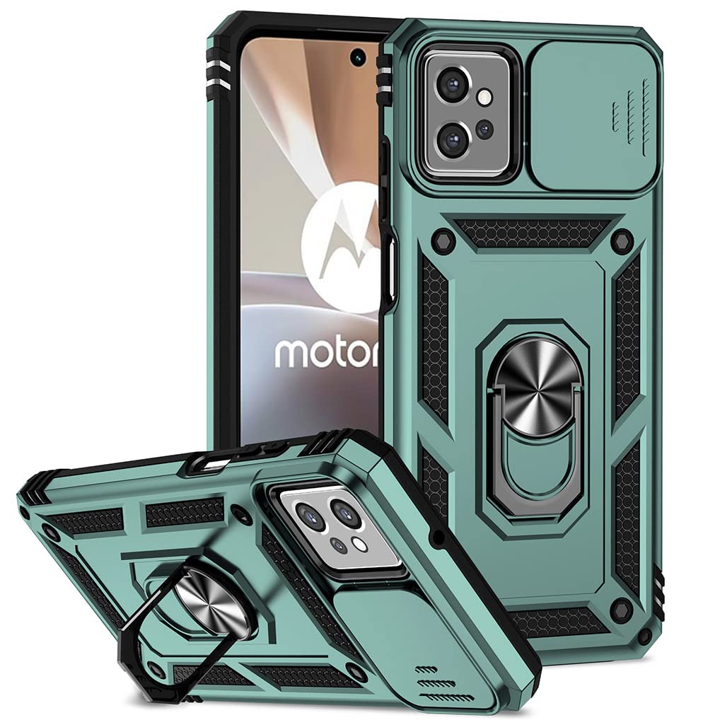 Custodia SEAHAI Per Motorola Moto G32 Con Coperchio Scorrevole Fotocamera E Anello Supporto - Antiurto Militare, Oro Rosa
