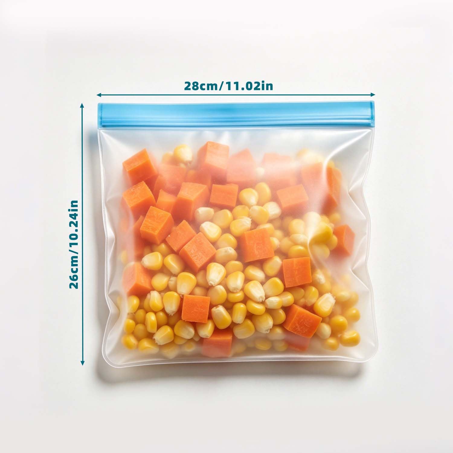 12 Sacchetti Per Congelatore Grandi (28x26cm) | Riutilizzabili, Senza Perdite, Senza BPA, Lavabili in Lavastoviglie, Multicolore | Conservazione Frutta, Spuntini e Viaggi