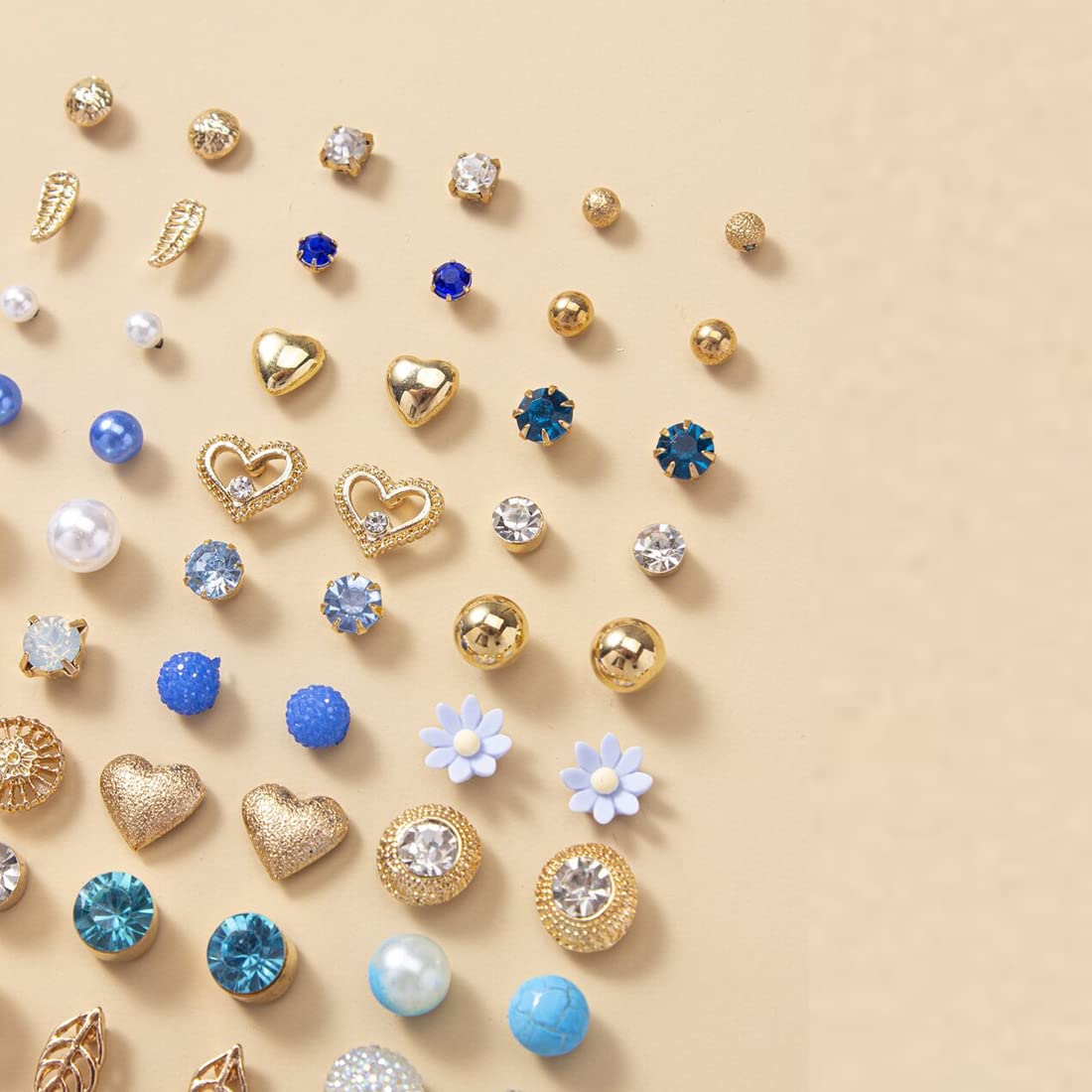 30 Pairs Quirky Plated Studs Combo - JG-PC-ERGB-8686