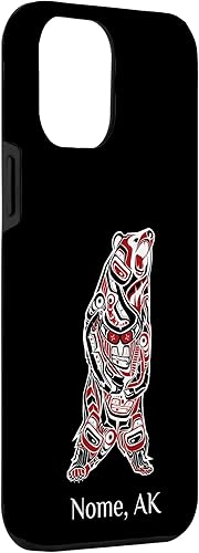Miniatura 3 de Funda para iPhone 13 Pro Max Nome Alaska Native American Indian Brown Grizzly Bear