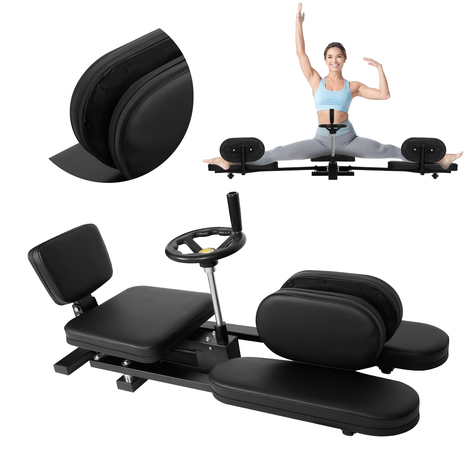Multi-Functional Stretch Machine for Men Women - 180° Leg Stretcher with Split & Hip Abductor Features, 300LBS Heavy Duty Gym Equipment