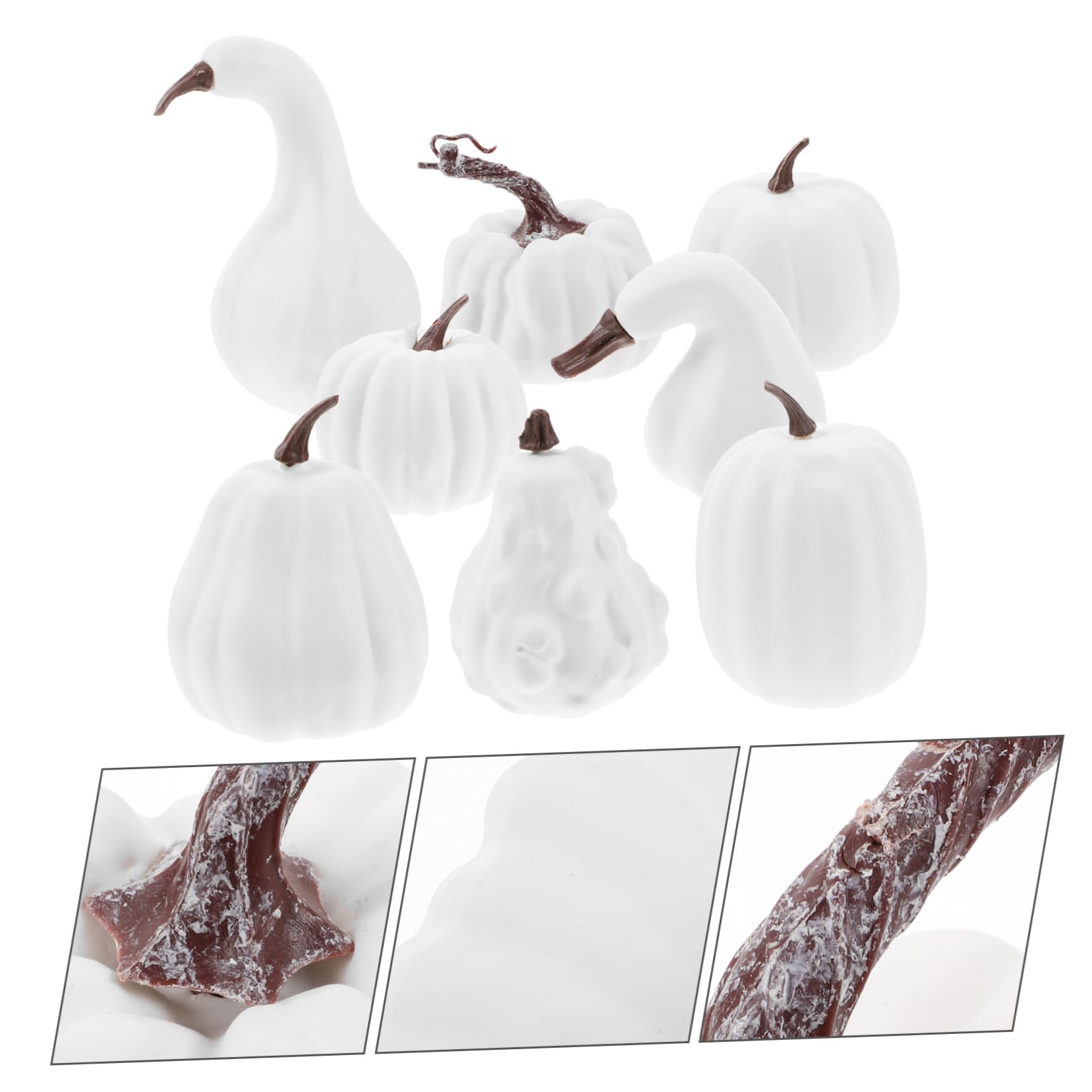 8pezzi Decorazioni Halloween Di Zucche Bianche Per Per Feste Tema Decorazioni Per Interni Ed Esterni Resistente Alle Intemperie