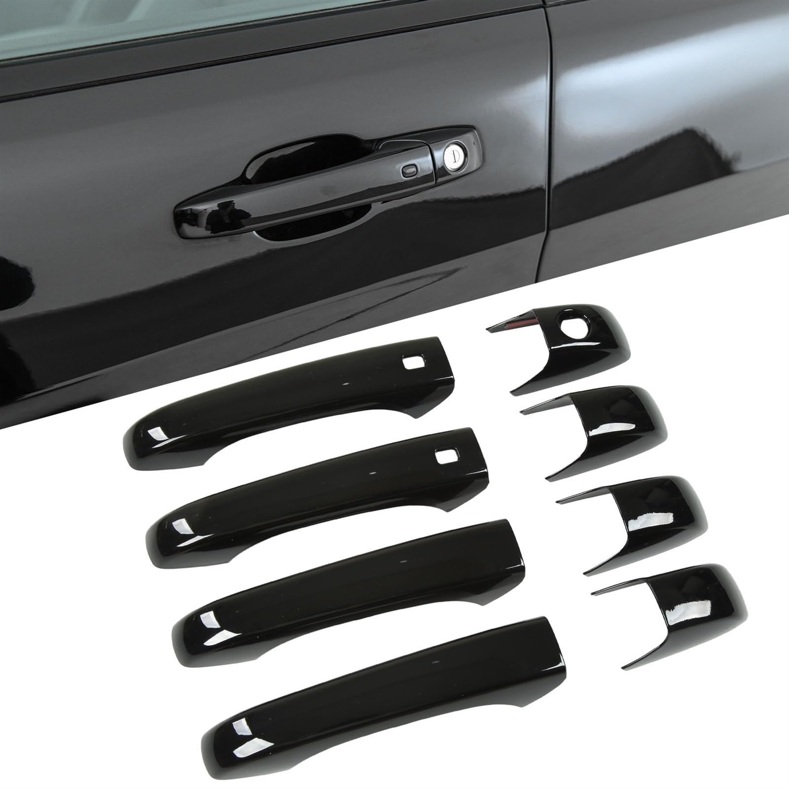 Nmjlqw One Color Car Door Handle Cap Decorative Outer Cover Shell For Grand For Cherokee Wk2 Wl 2011-2022