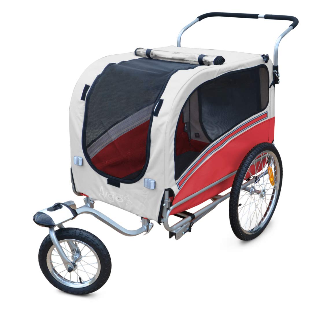PAPILIOSHOP Argo Remolque Bici y Silla de Paseo para Perro Mascota (Rojo L)