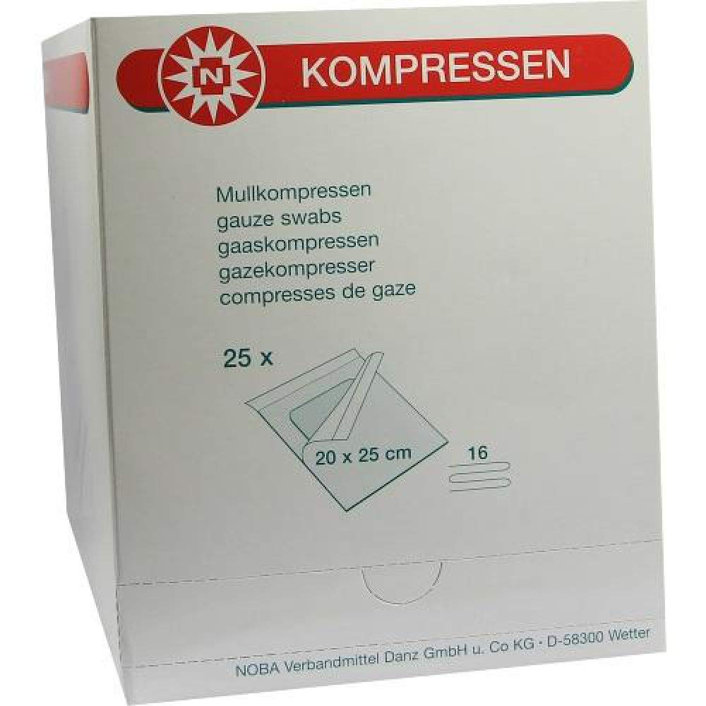 MULLKOMPRESSEN 20x25 cm steril 16fach 25 St