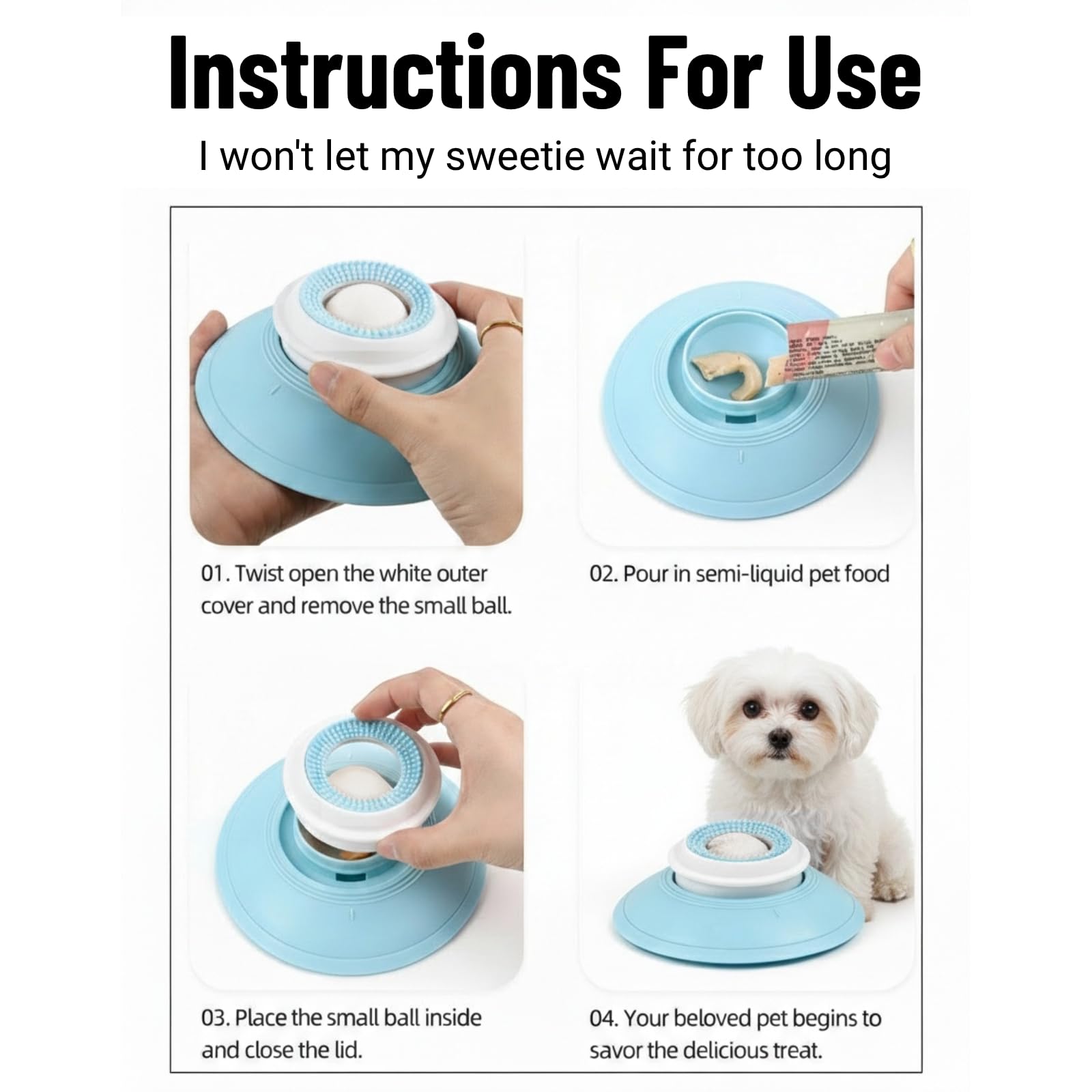 Dog Lick Sphere, Licksphere Dog, Hunde Leckspielzeug, Rotierender Runder Slow Feeder, Hund Leckt Futternapf Mit Saugnapfbecher, interaktives Intelligenzspielzeug für Hunde und Katzen (Gelb