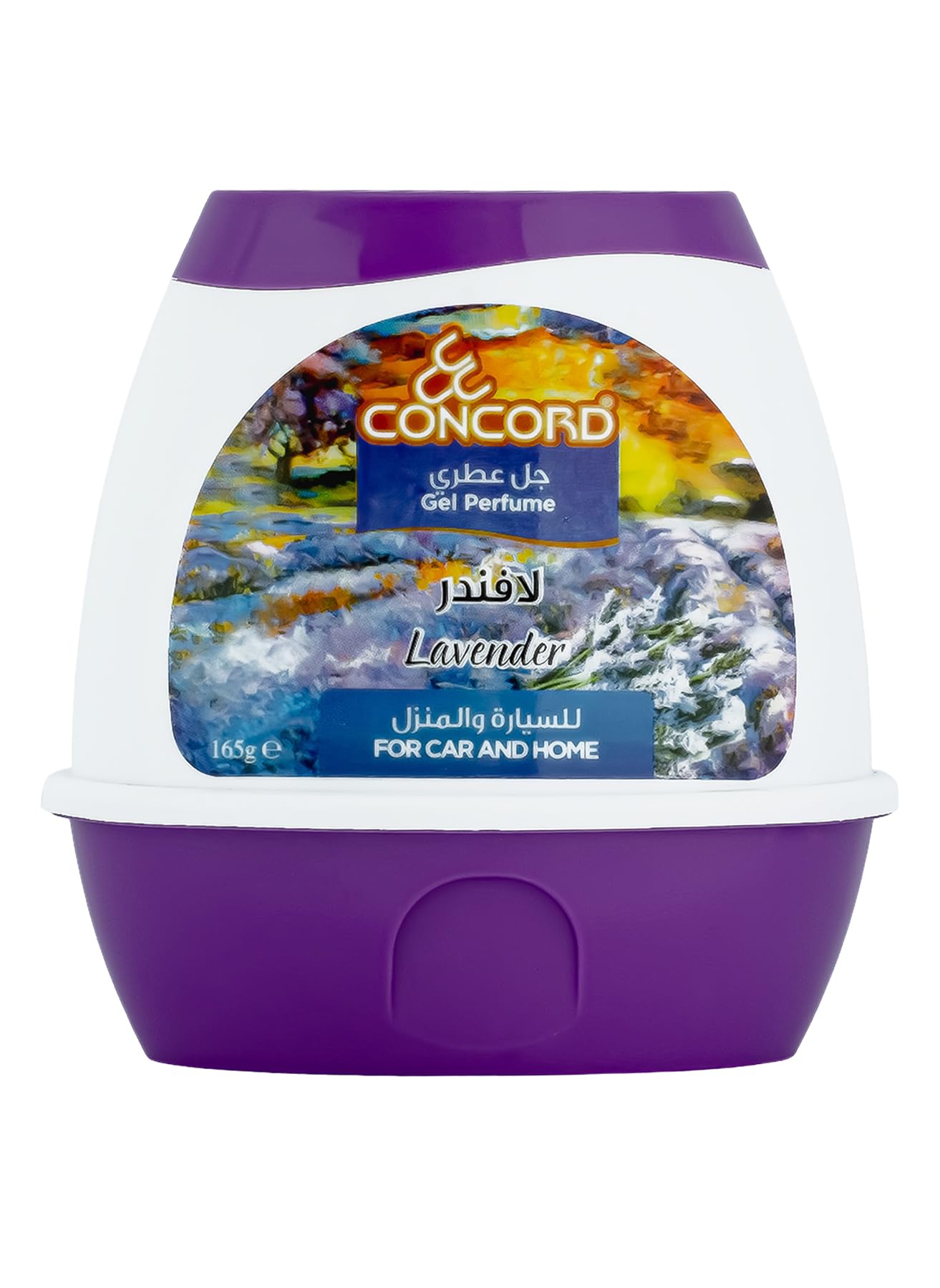 CONCORD- Gel Air Freshener, for Car and Home | Multiple Usage Areas, Last Up To 30 Days, 165g PACK OF 1- Lavender