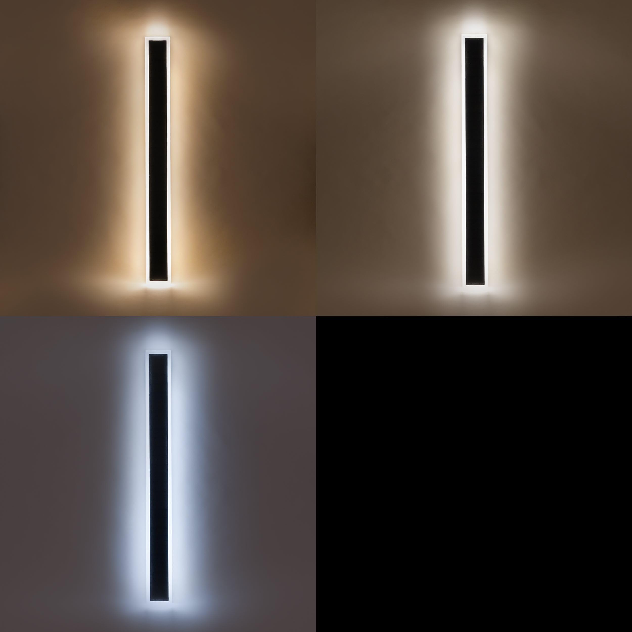 Esotec Solar Wandleuchte Smart Light 100 CCT, Fernbedienung, 3 Lichtfarben, mehrere Modi, Akku, LED Panel, Wandlampe, Außenleuchte, Lichtpanel, outdoor, außen, metall, schwarz, H95cm 102653