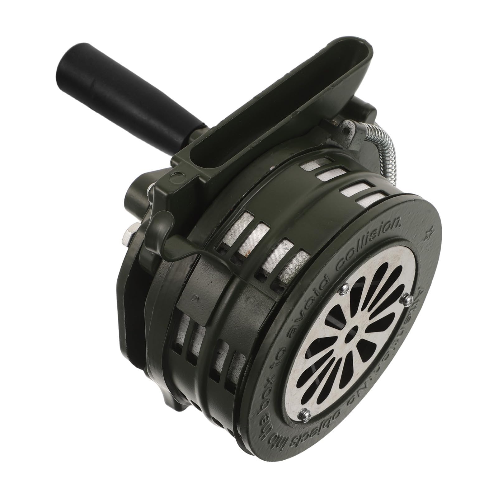 Tragbare Mechanische Warnsirene mit Handkurbel, Grün, Eisen
