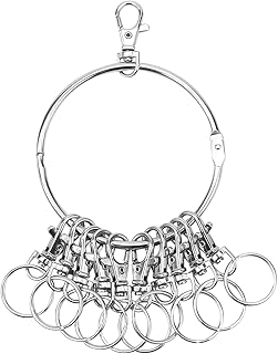 HASLED Multillavero, Llavero, Porta Llaves, Llavero Con Múltiples Anillas Metálicas Desmontables, Adecuado Para Negocios...