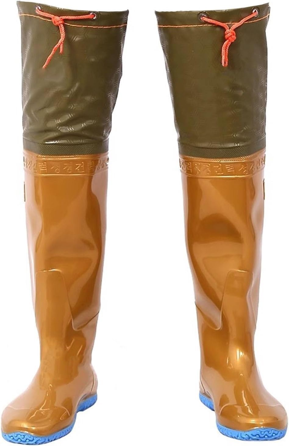 Lekkie buty brodzące, wodoodporne buty myśliwskie z PVC ze ściągaczem i antypoślizgową podeszwą(4.5)
