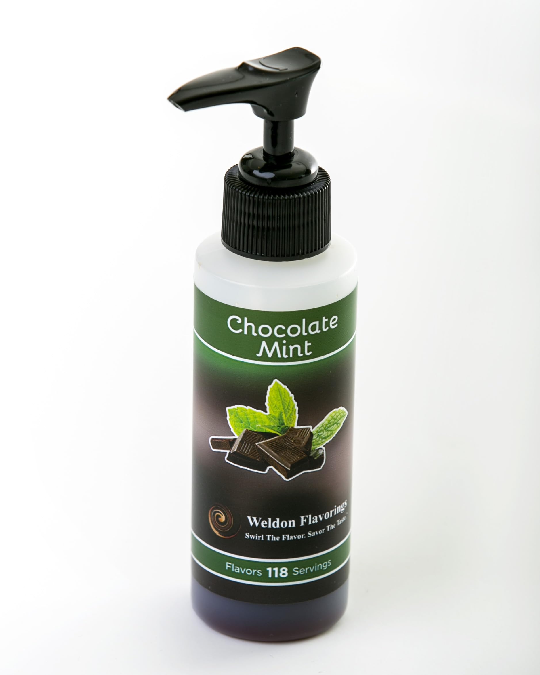 Weldon Flavorings, Chocolate Mint Unsweetened Coffee Flavoring (Includes Pump)