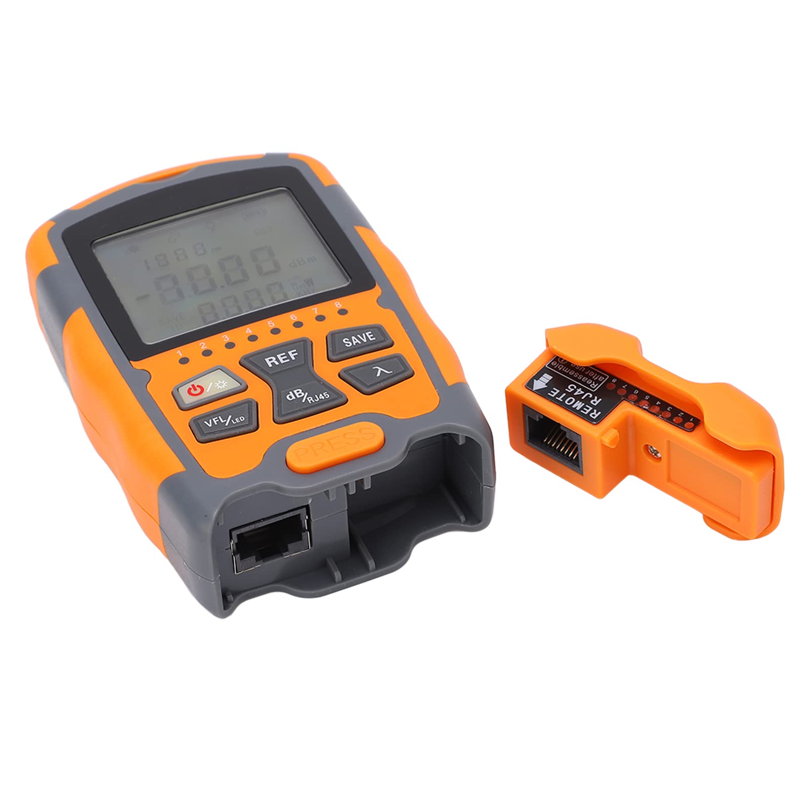 Optischer Kabeltester, Aua M70 Mini Optischer Leistungsmesser Rotlicht All-in-One-Netzwerkkabeltester 4 in 1 1 Mw, Glasfaser, Optischer Leistungsmesser (10 MW)