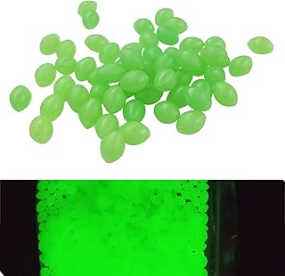 QHDJIANHUI Glow Fishing Bead Oval Rubber Bait Eggs Soft Luminous Fishing Line Ball Stopper Saltwater Freshwater Salmon Tro...